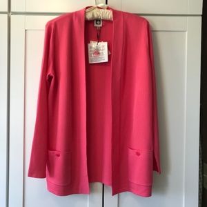 Anne Klein cardigan. Camellia. Long sleeve.